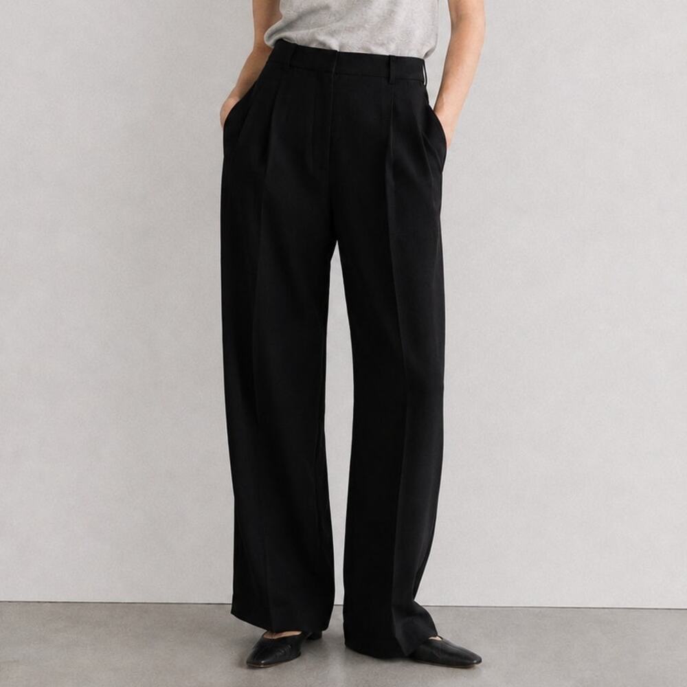 Aritzia Wilfred Effortless Pants Womens 16 Tailored Wide Leg High Rise Trousers